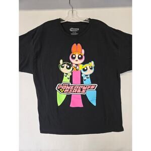 The Powerpuff Girls Graphic‎ T-Shirt Black XXL Vintage Y2K Style Cartoon Network